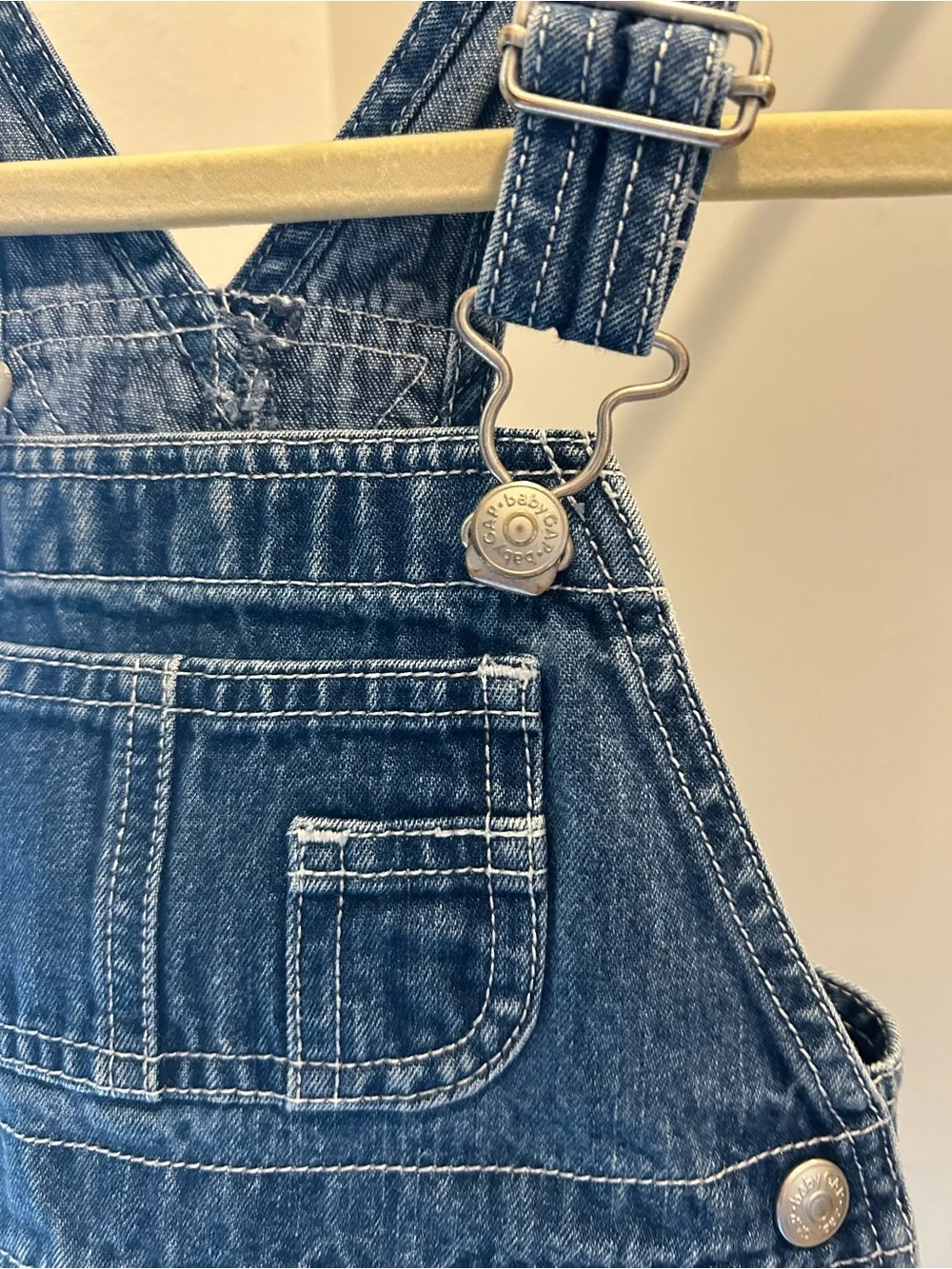 Vintage Baby Gap Denim Shortall Overalls Size 6-12 Months